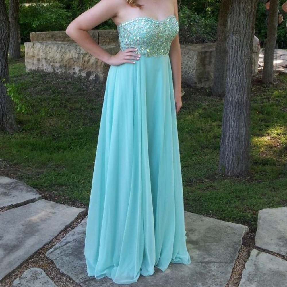 Designer Strapless Formal Gown